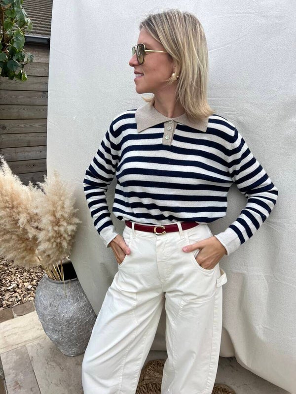 Lou - Striped Cashmere Knit