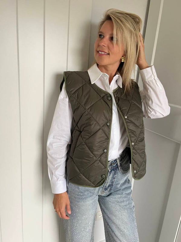 Giselle - Kaki Bodywarmer