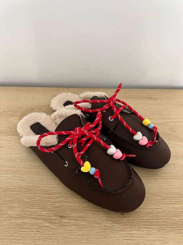 Brown Fur Loafers