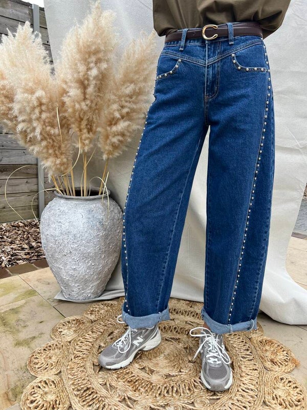 Puck - Blue Denim Studs