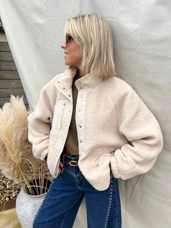 River - Beige Teddy Jacket