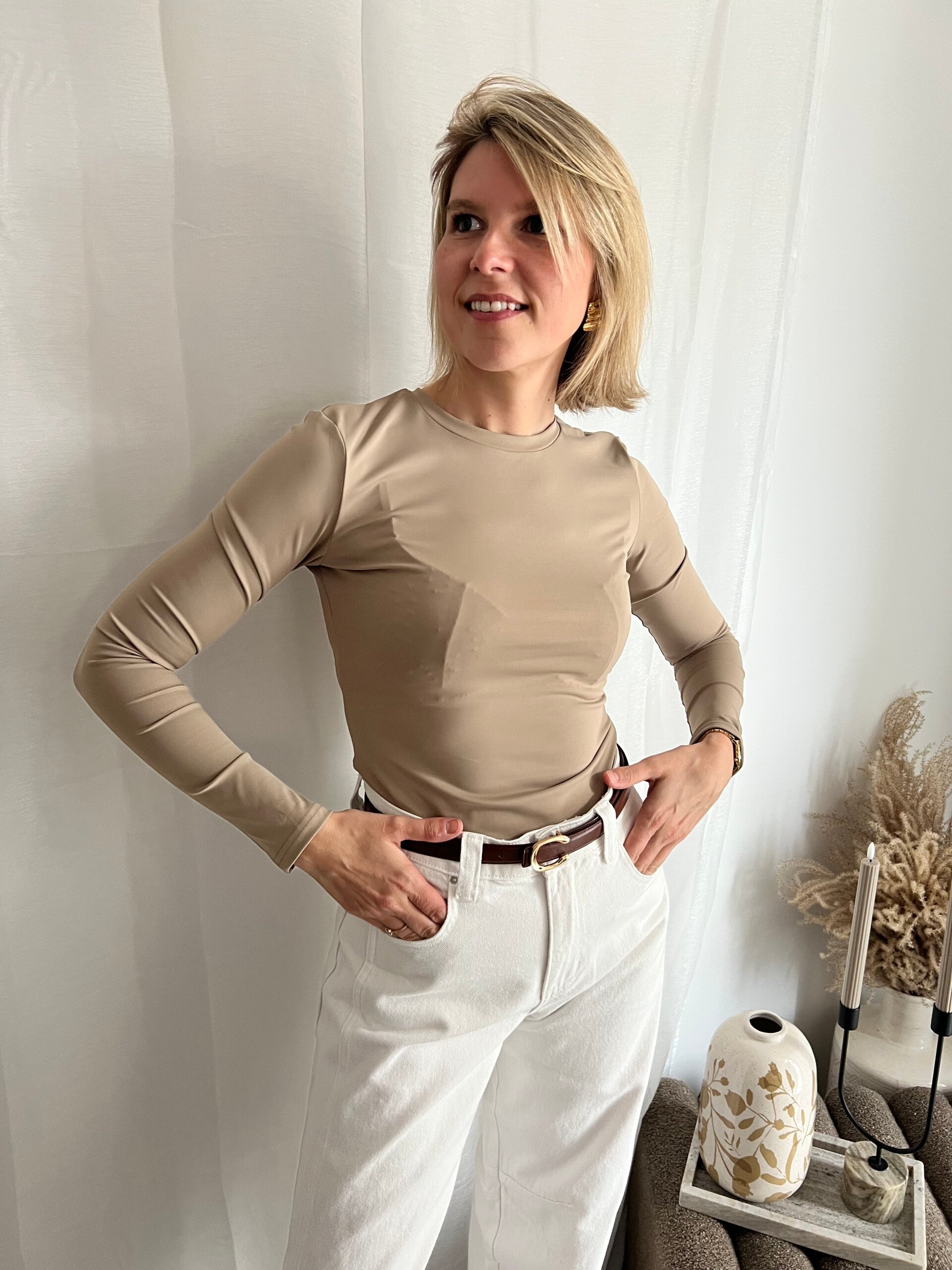 Alisa - Taupe Longsleeve