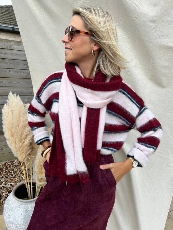 Lucy - Bordeaux Knit Scarf