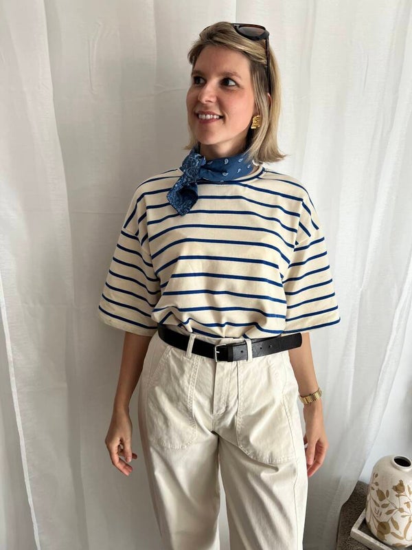 Carlota - Striped Shirt Blue