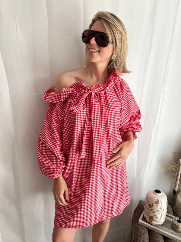 Juliana - Red Vichy Dress