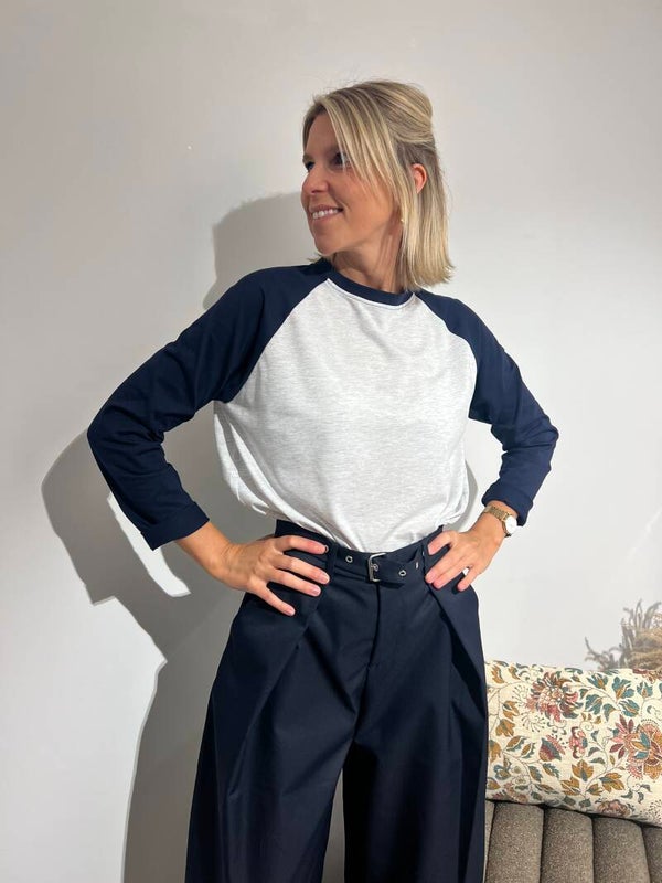 Piper - Longsleeve Navy & Gray