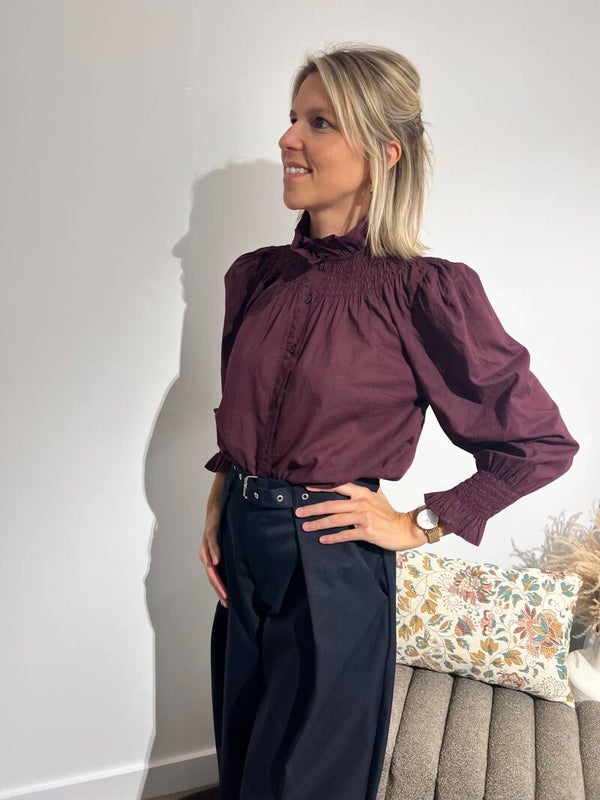 Oriane - Bordeaux Blouse