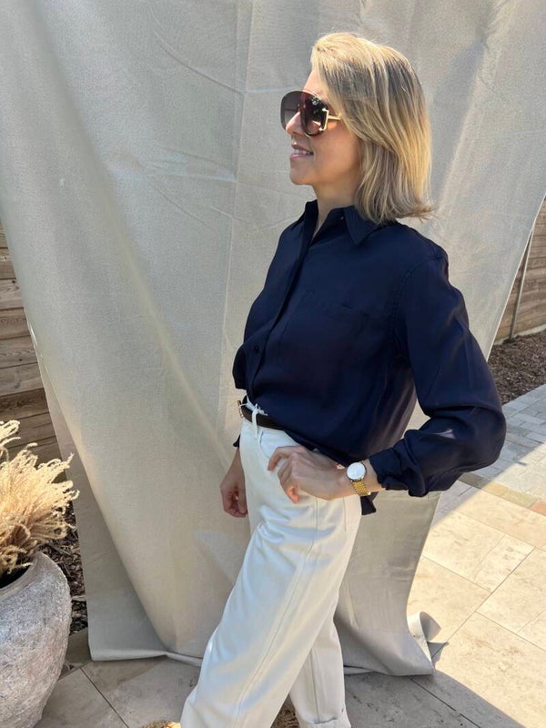 Billie - Navy Blouse