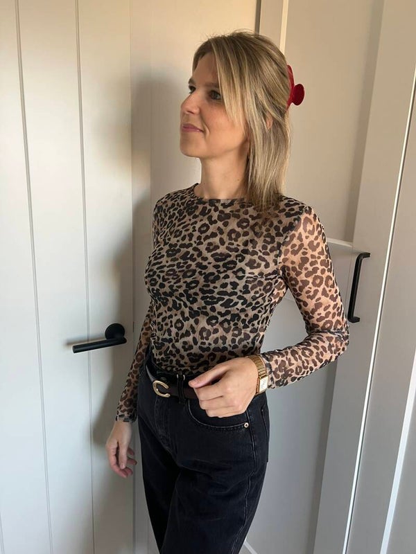 Billie-Lou - Leopard Mesh Shirt