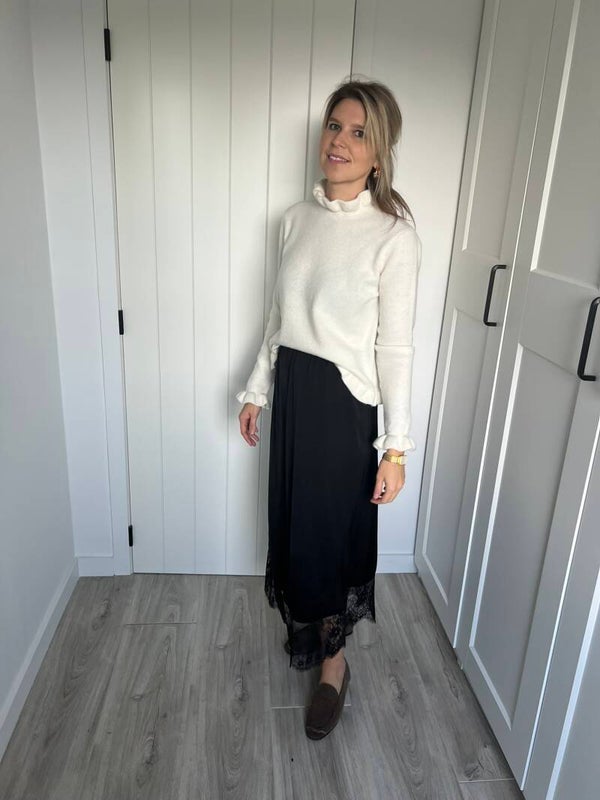 Bella - Black Satin Skirt