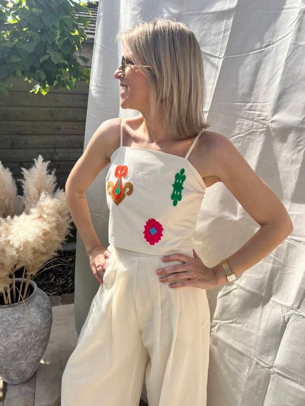 Clémentine - Beige Bandeau Top