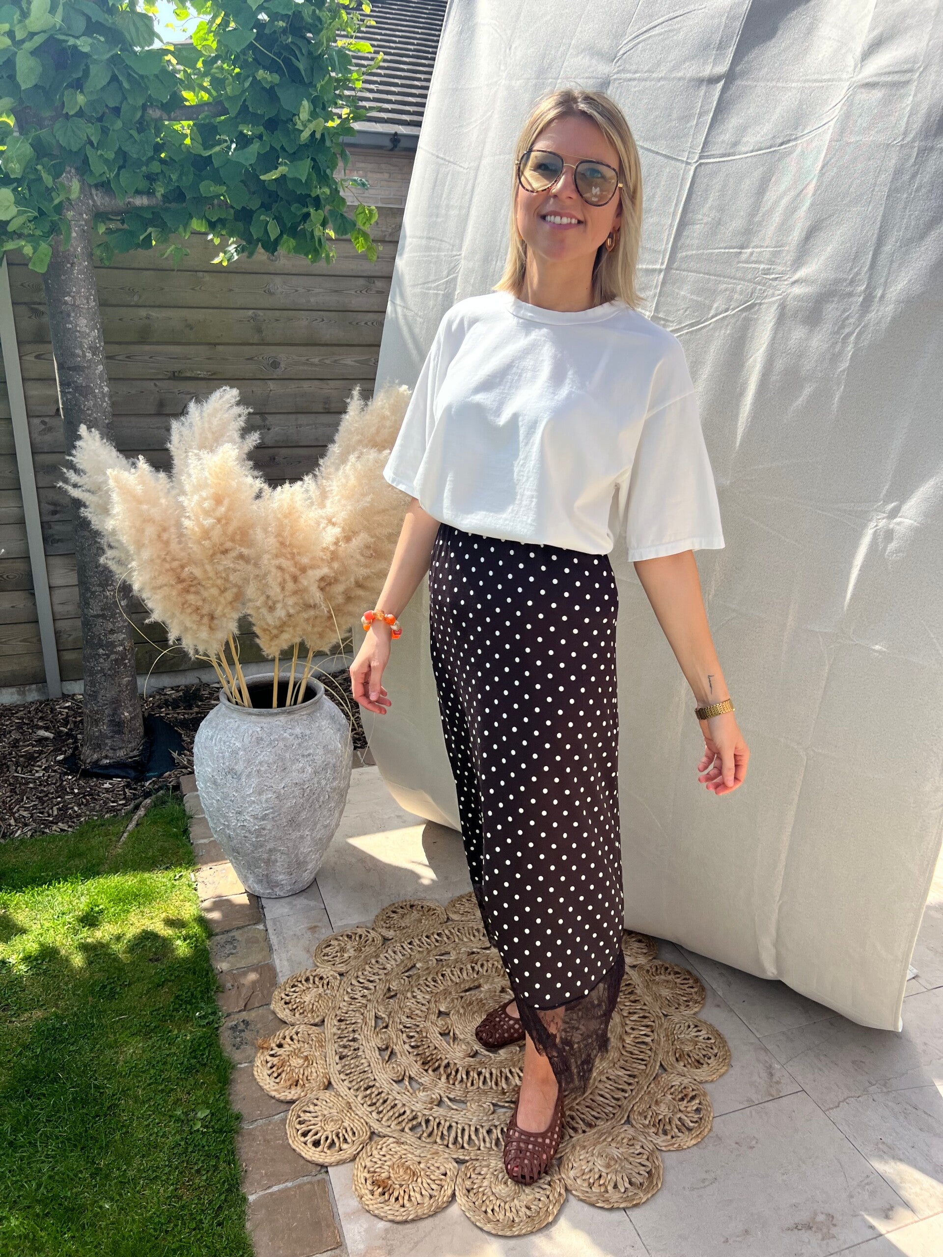 Eloise - Brown Skirt Polkadots