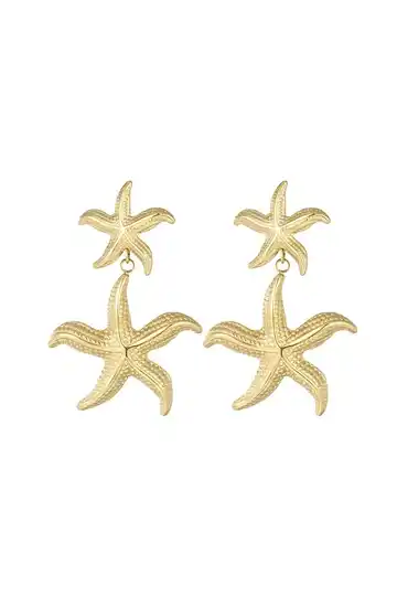 Oorbellen Star - Goud