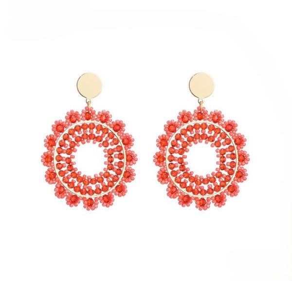 Oorbellen Selene - Rood/Oranje
