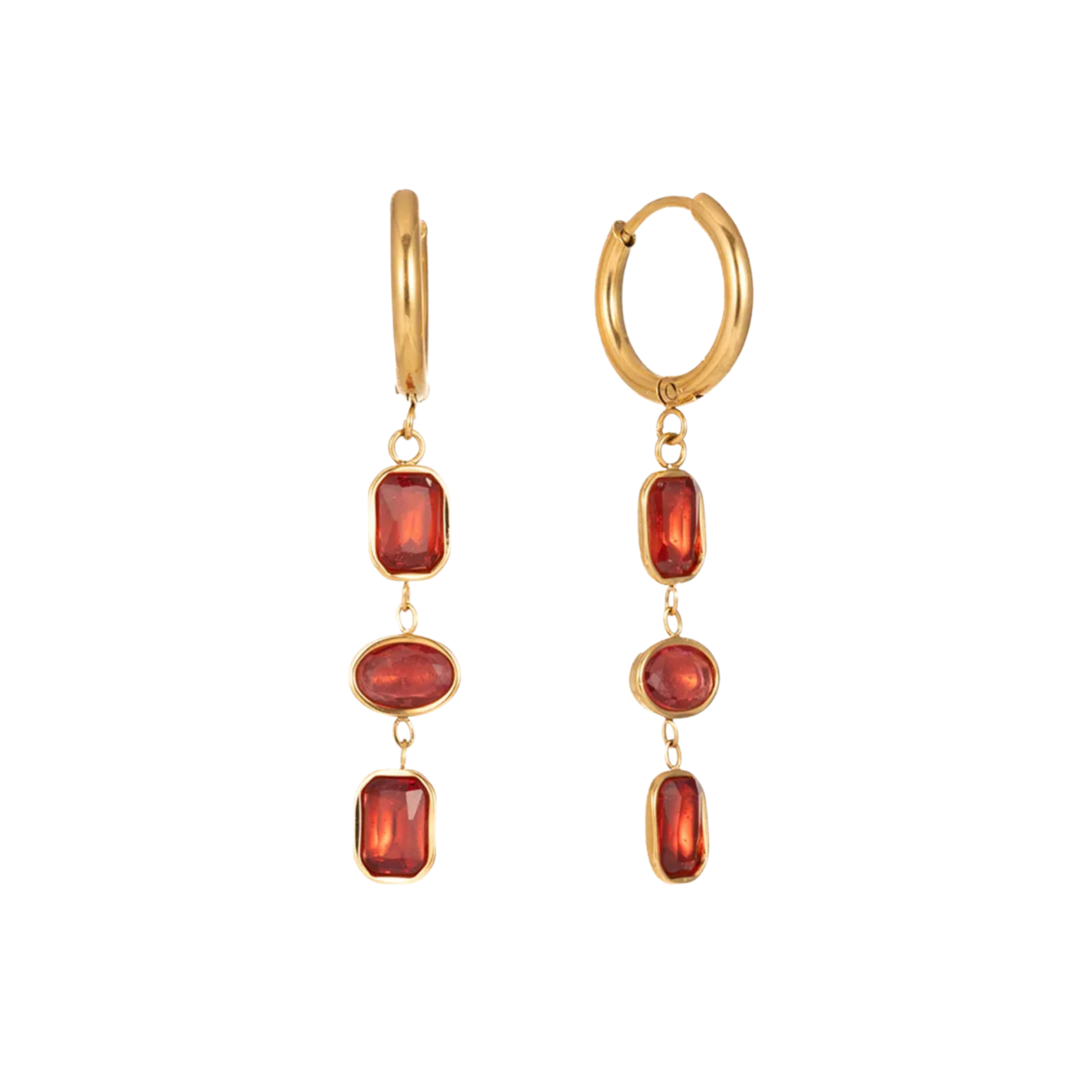 Oorbellen Amorina - Rood