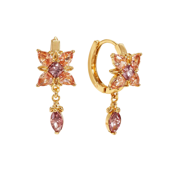 Oorbellen Floria - Goud / Roze