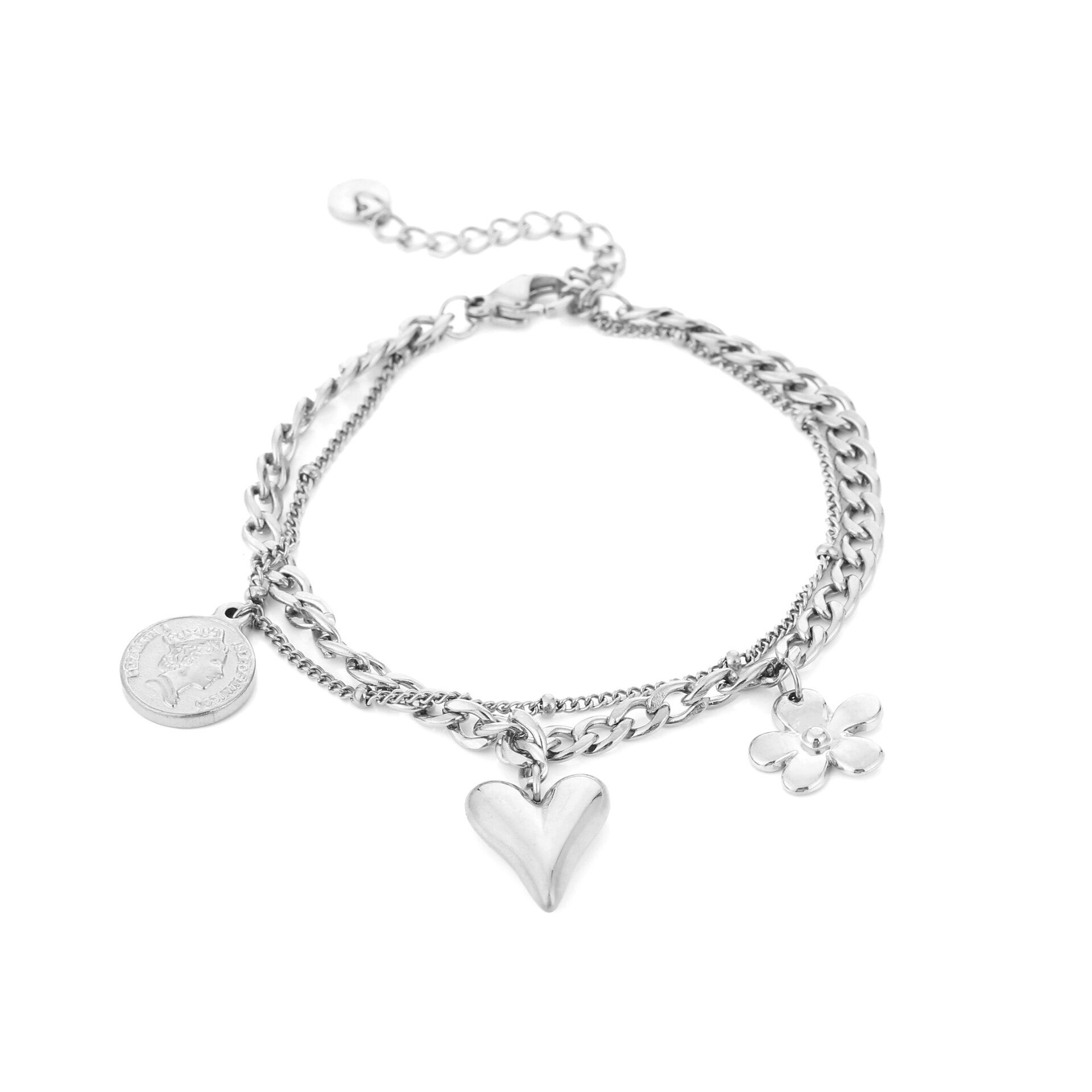 Armband Bobby - Zilver