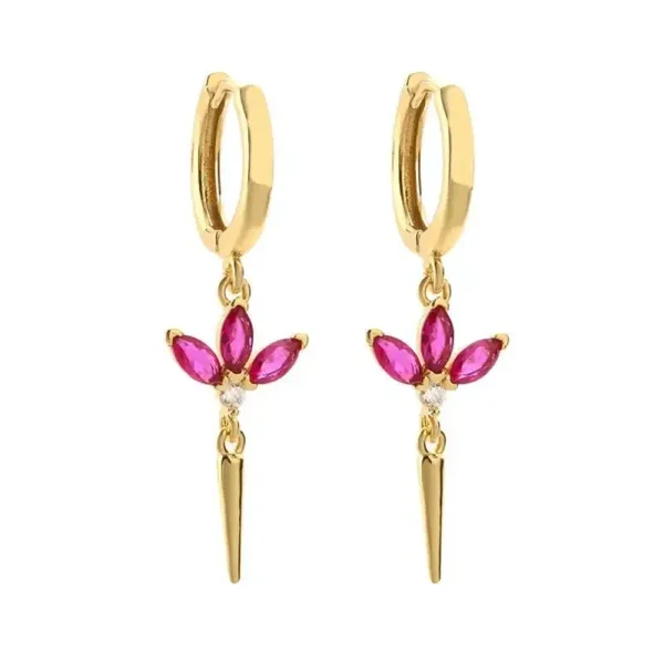 Oorbellen Philippa - Goud / Roze