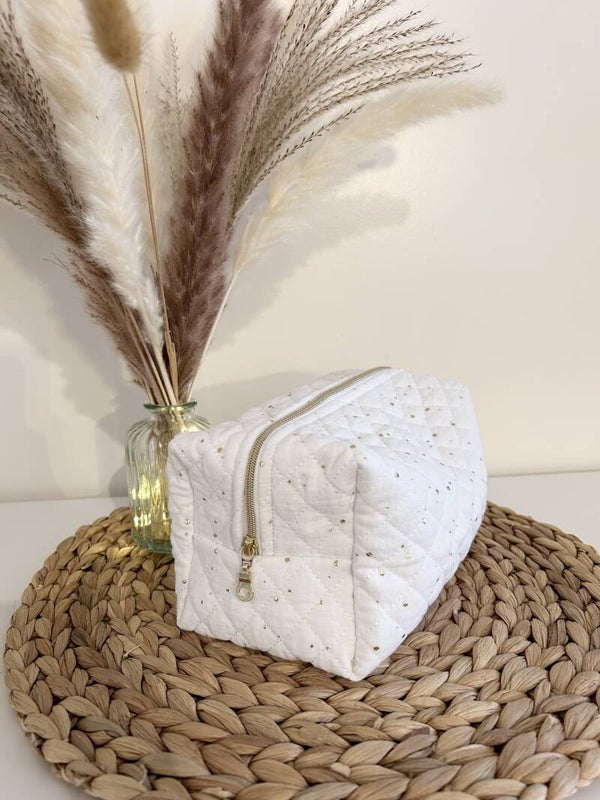 TROUSSE DE TOILETTE points dorés