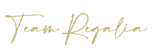 Team regalia in cursief handschrift geschreven