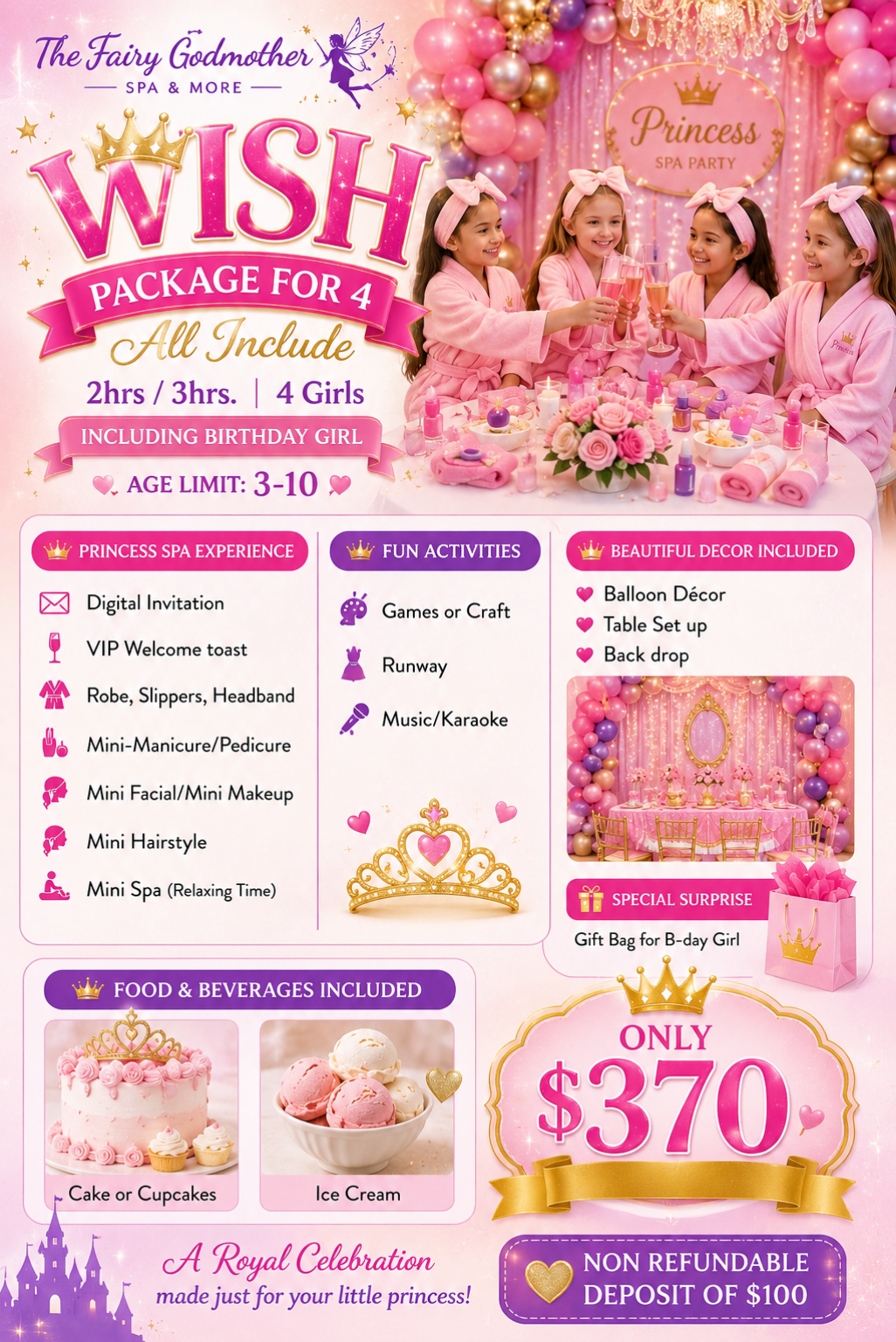4 PRINCESS BITHDAY PACKAGE