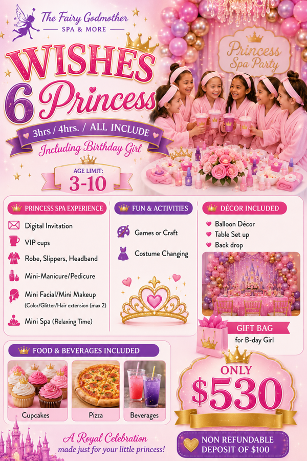 6 PRINCESS BIRTHDAY PACKAGE