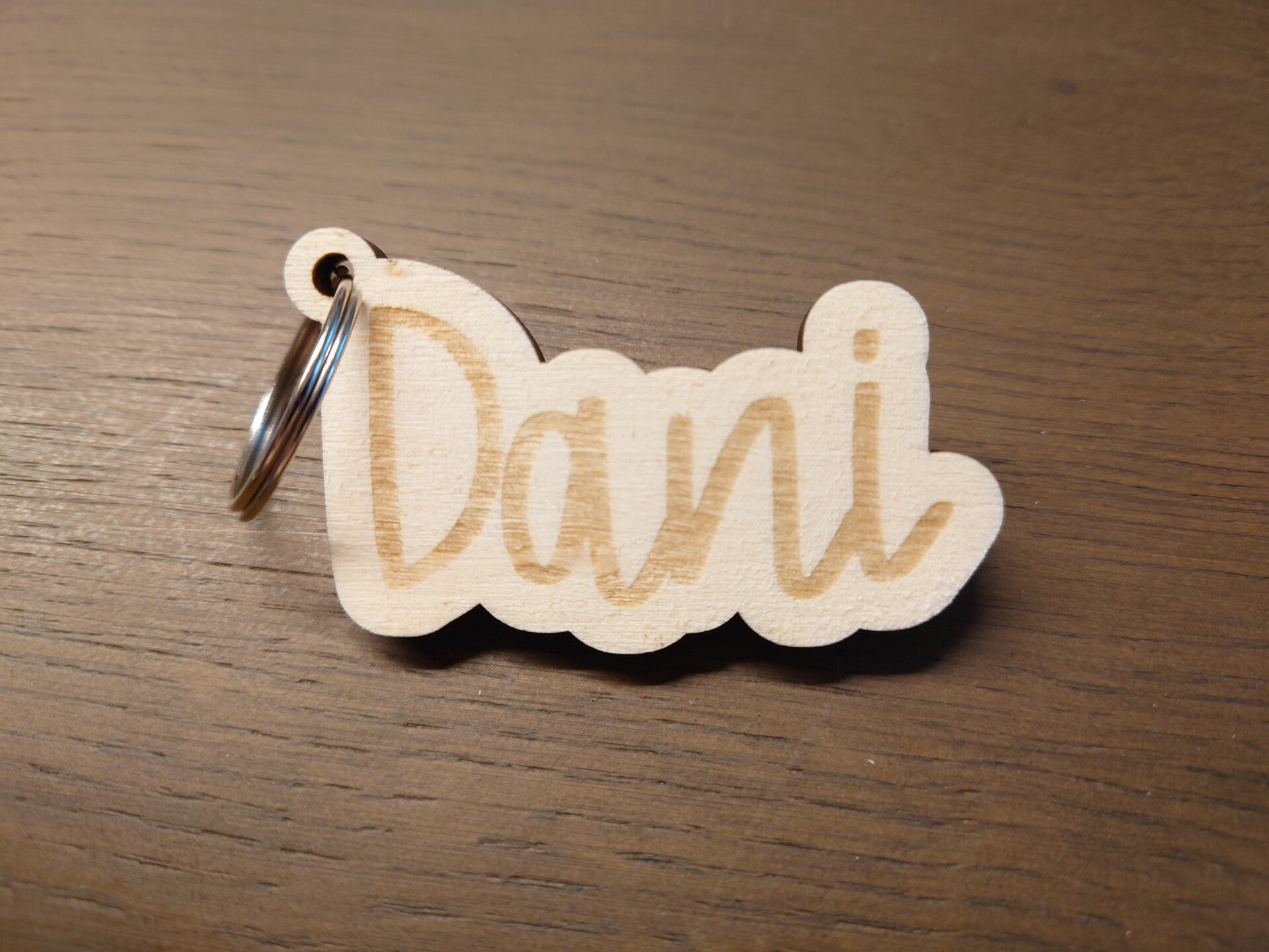 Gepersonaliseerde tekst sleutelhanger