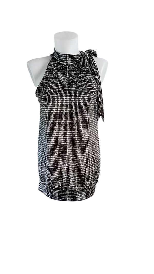 Top ample aux motifs géométriques - Nœud autour du cou - Marque Camaïeu