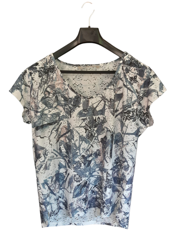 Blouse stretch motifs ajourés - élégance au quotidien