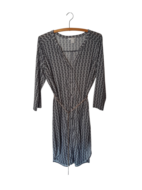 Robe H&M grise imprimé géométrique – Seconde main