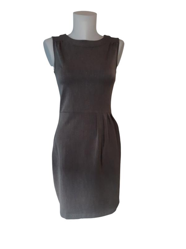 Robe courte à manches grises – Tirette invisible