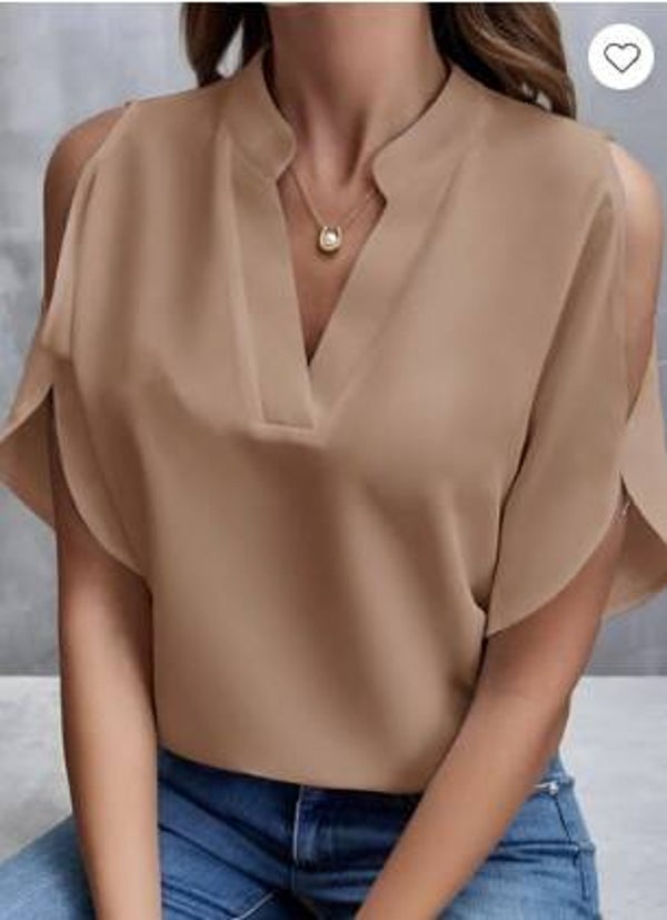 Blouse épaules dénudées et col V - Elégance et Style Intemporel