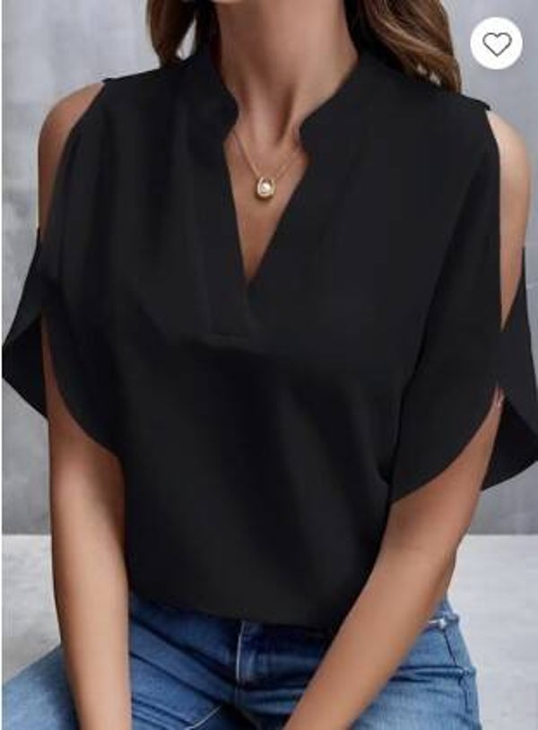 Blouse épaules dénudées et col V - Elégance et Style Intemporel