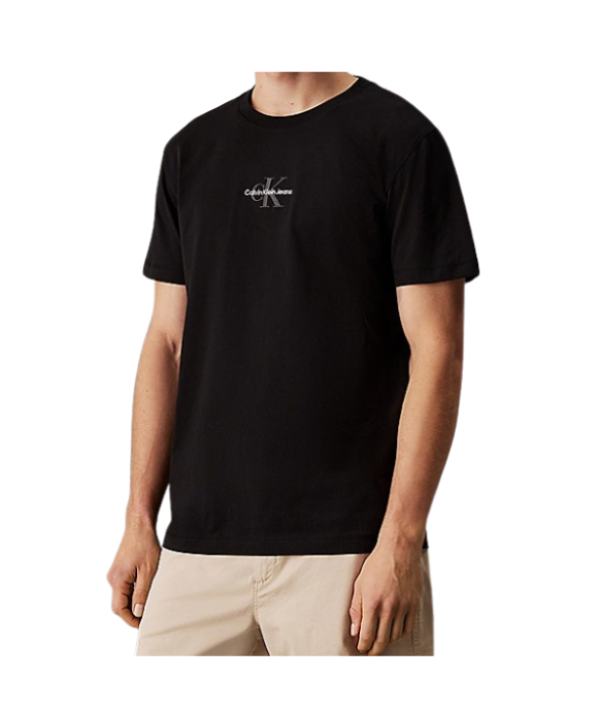 T-Shirt Noir Calvin Klein Monogramme – Style Moderne