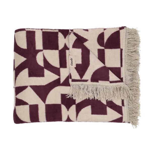 Claudi Plaid Lonata Aubergine 150 x 200