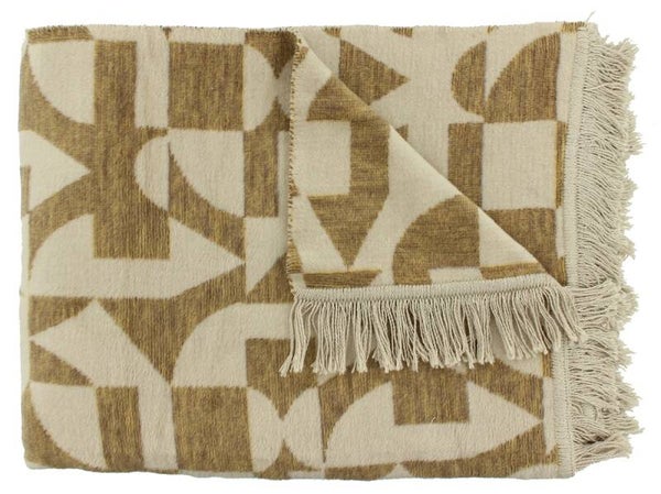 Claudi Plaid Lonata Dark Gold 150 x 200