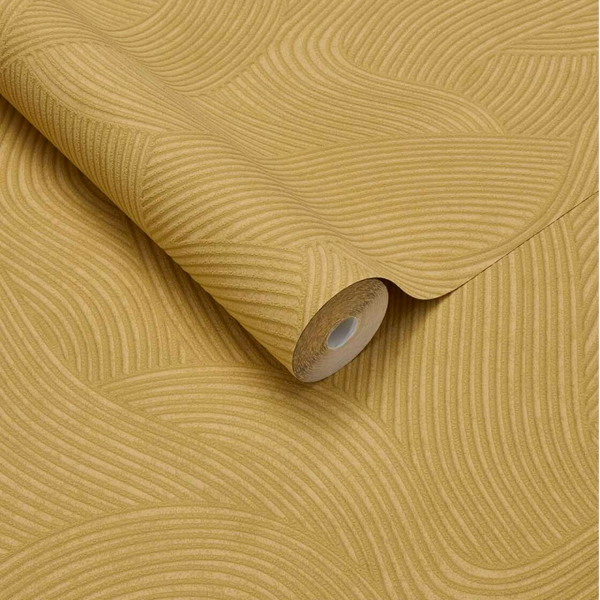 Eijffinger Calm Crafted | Ripple 363276 Geel