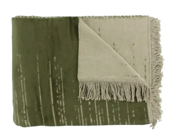 Claudi Plaid Streps Olive 150 x 200