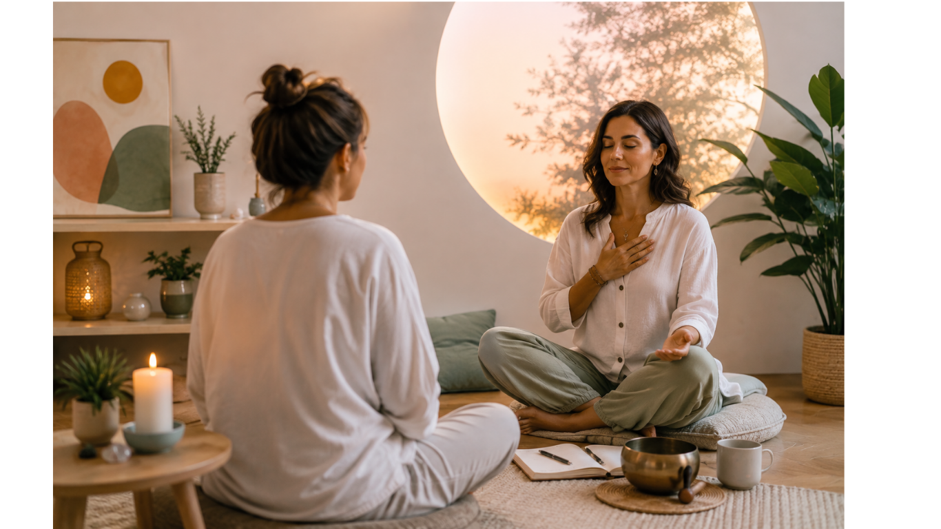 sesión de psicoterapia individual y minfulness para el bienestar emocional