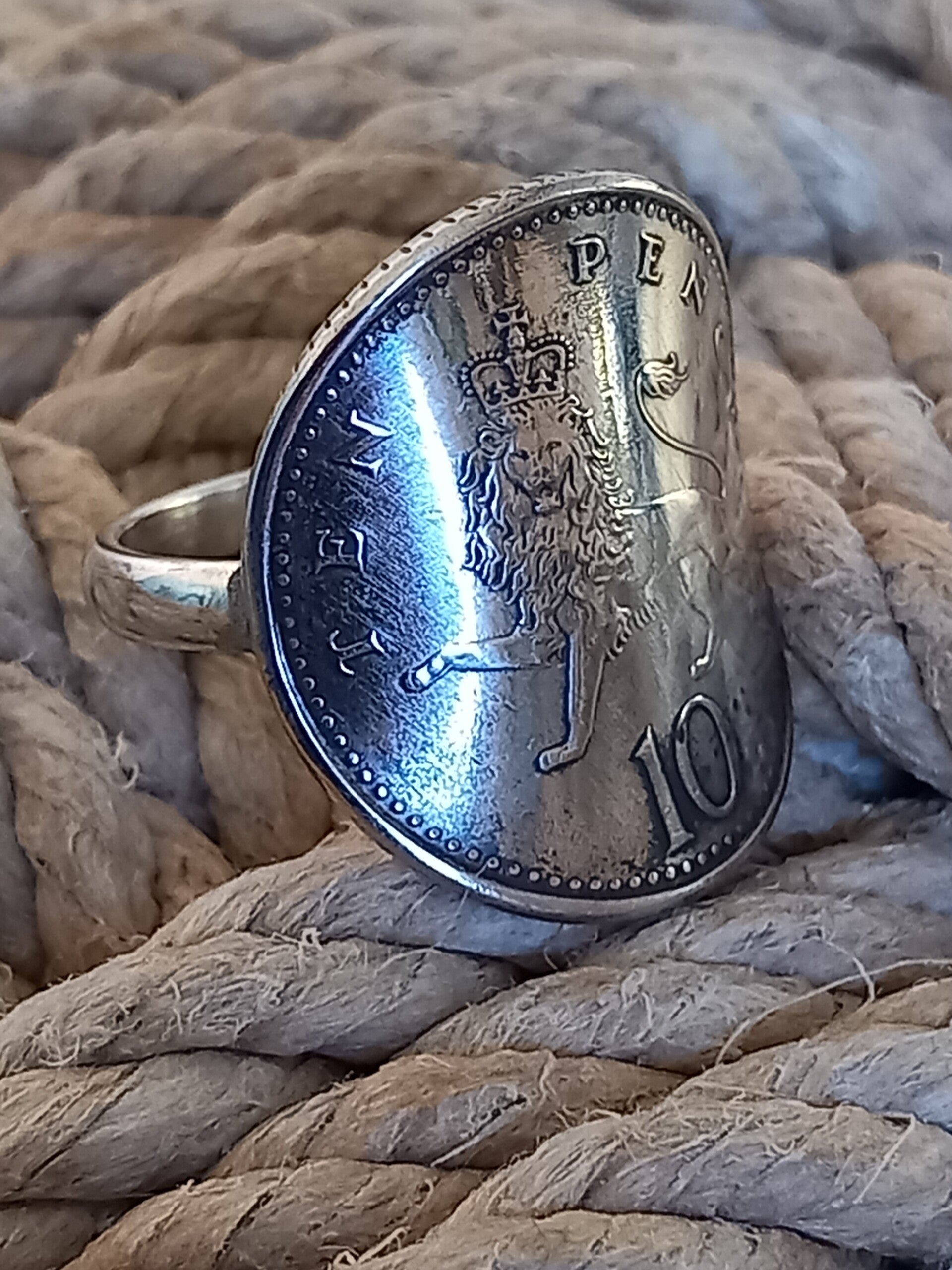 Bague 10 pence Angleterre