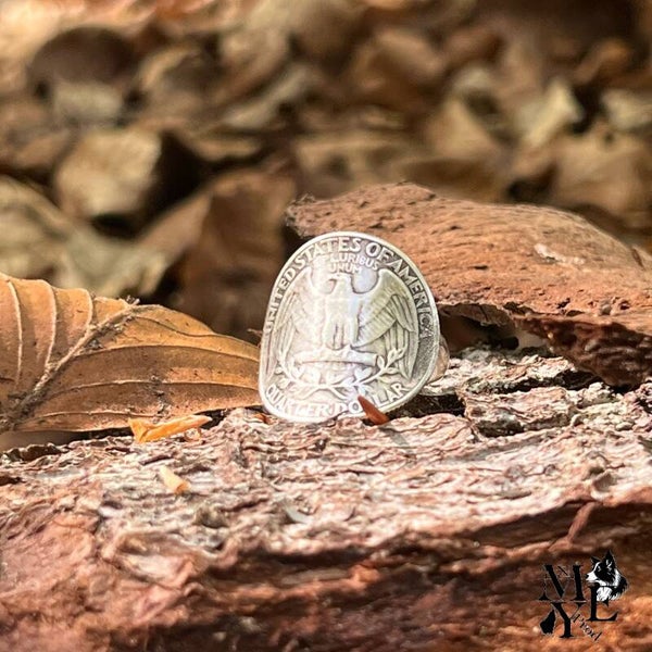 Bague  Quarter dollar cuivre