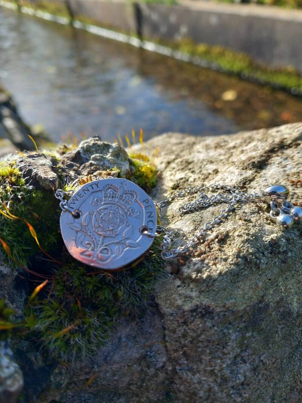 Bracelet pièce de monnaie Twenty Pence Angleterre
