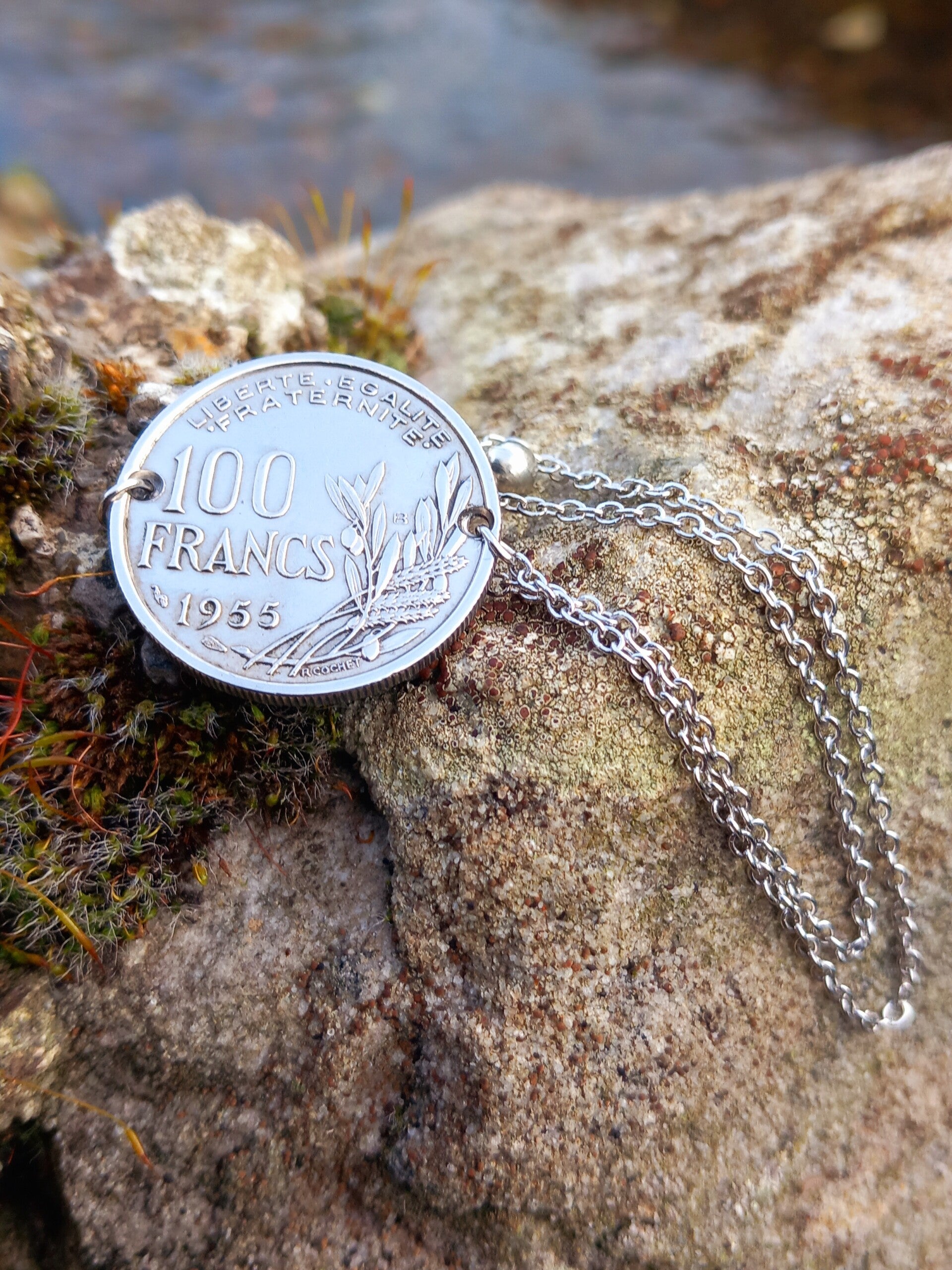 Bracelet pièce de monnaie 100 Francs " Cochet "