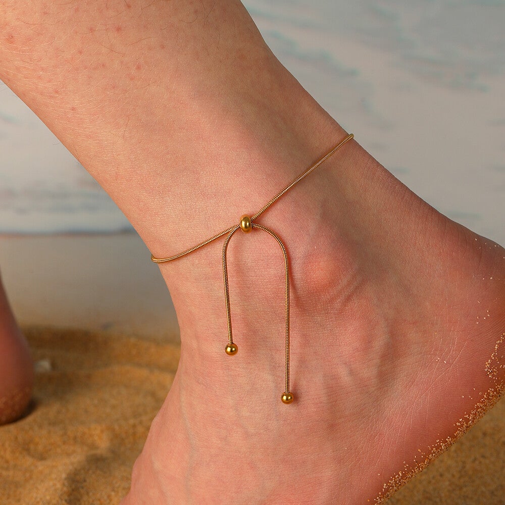 Golden Slide Anklet