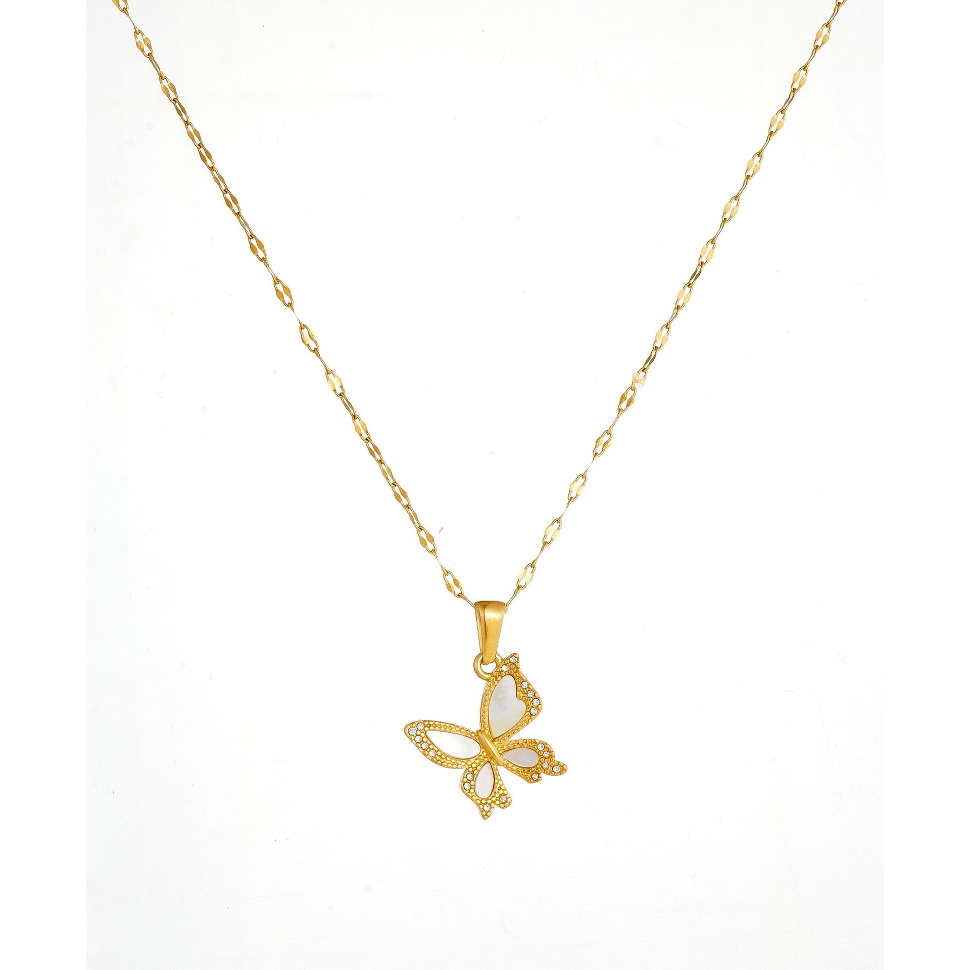 Golden Butterfly Glow Necklace