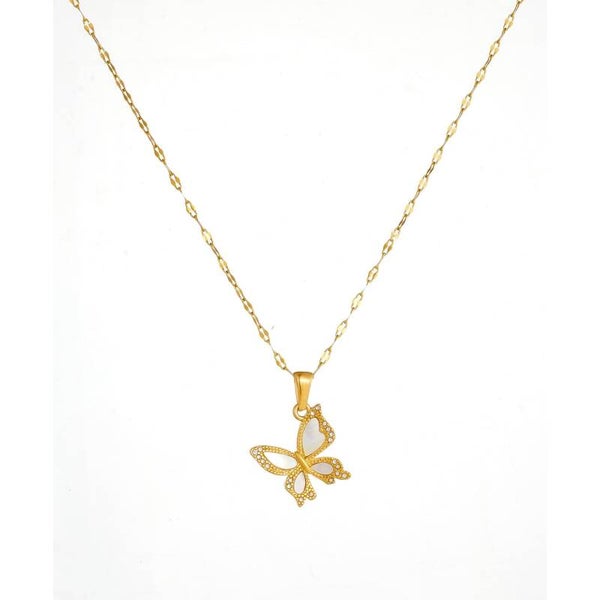 Golden Butterfly Glow Necklace