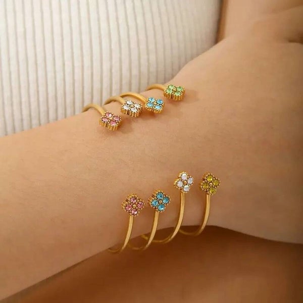 Colorful Bloom Bangle