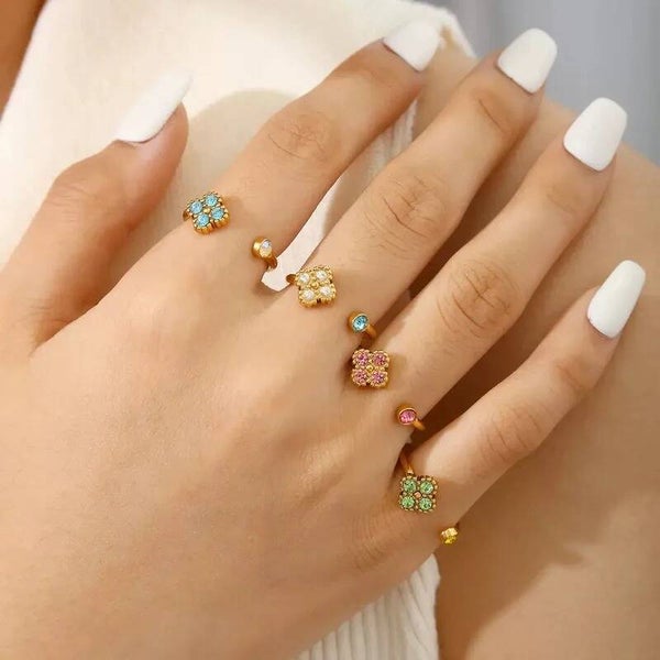 Colorful Bloom Ring