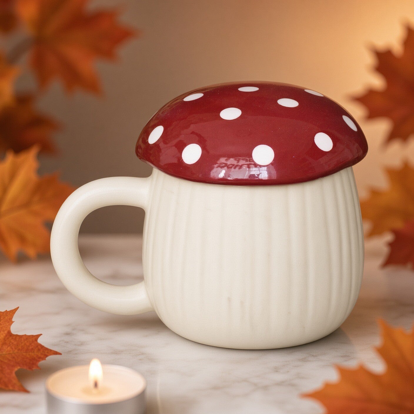 Rote Pilz Tasse