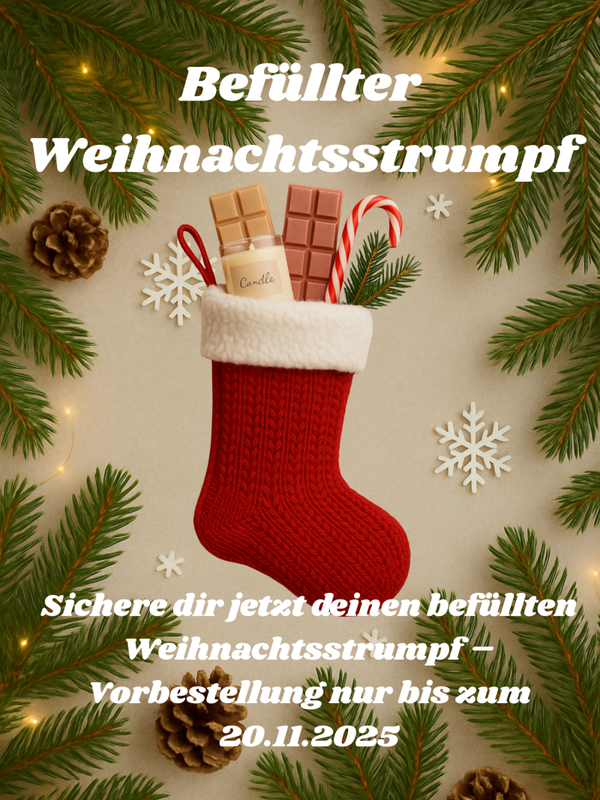 Befüllter Weihnachtsstrumpf